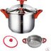 Royal Swiss Snelkookpan / Couscous pan - 2 in 1 - 10 Liter - Ø 26 cm - RVS - Inductie