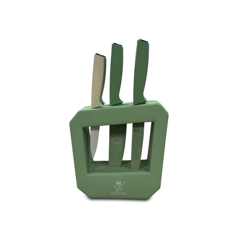 Royal Swiss - Messenset 5-delig met Doorzichtig Messenblok Groen