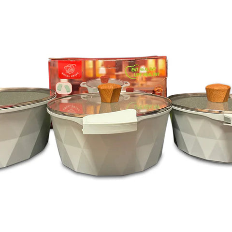 Royal Swiss - Braadpannenset diamand 6-delig Wit