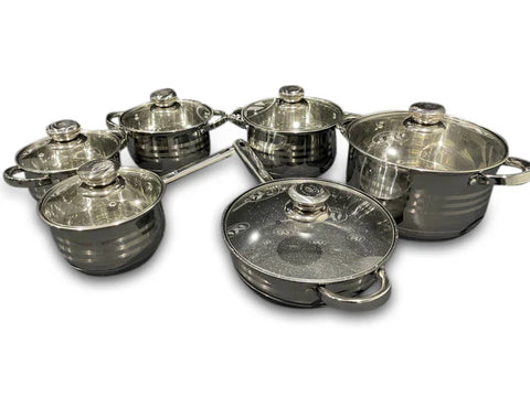Royal Swiss - Pannenset 12-delig RVS