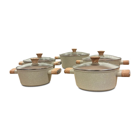 Royal Swiss - Forged Braadpannenset 10-delig Beige